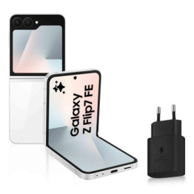 Samsung Galaxy Z Flip7 FE - Smartphone Pliable 5G 128 Go avec Chargeur Rapide Inclus - Blanc