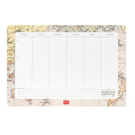 Tapis de Souris et Bloc-Notes Travel Legami - 55 Feuilles Détachables
