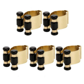 Lot de 5 Supports Muraux Dorés pour Queue de Billard - POFET