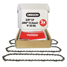 Oregon Lot de 3 Chaînes de Tronçonneuse 3/8" LP - 14" Compatible Husqvarna et Bosch