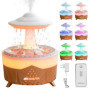 Humidificateur OVNI avec Télécommande et Diffuseur d'Aromathérapie - Effet Pluie 350 ml