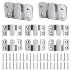 Supports de Montage Encastrés en Acier Inoxydable - 10 Pièces Argentées