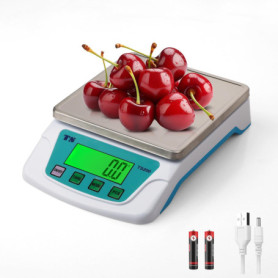 Balance de Cuisine Électronique Précise en Acier Inoxydable - 10kg/0.2g avec Fonction Tare
