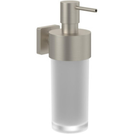 Distributeur de Savon Murale Villeroy & Boch en Verre Satiné et Laiton Brossé