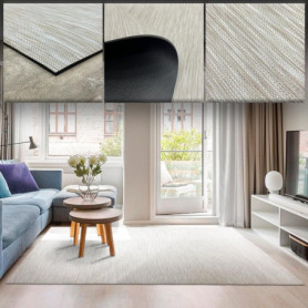 Tapis en Vinyle Tressé Grand Format 200 x 350 cm - Antidérapant et Lavable