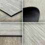 Tapis vinyle tressé beige 60x500 cm - Antidérapant et lavable