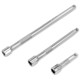 QWORK Lot de 3 rallonges de clés à douille 1/4" en acier CR-V