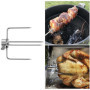 QWORK Set de 3 Fourchettes en Acier Inoxydable pour Brochettes et Barbecue