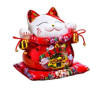 Tirelire Chat Porte-Bonheur en Porcelaine - Feng Shui 17,8 cm