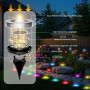 FIFlying 10 Pièces Lampe Solaire Extérieur Jardin, 8 LED Lampe Solaire en Acier Inoxydable pour Pelouse, Allée, Trottoir, Patio,