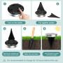 FIFlying 10 Pièces Lampe Solaire Extérieur Jardin, 8 LED Lampe Solaire en Acier Inoxydable pour Pelouse, Allée, Trottoir, Patio,