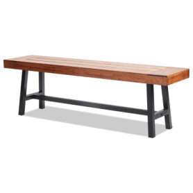 Banc d'extérieur en bois VEVOR - 160 cm, robuste et élégant pour jardin et terrasse