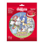 dekora - Décoration pour Gâteaux d’Anniversaire - Cake Topper Sonic 20 cm - Disque en Azyme Comestible pour Gâteau Sans Gluten, 