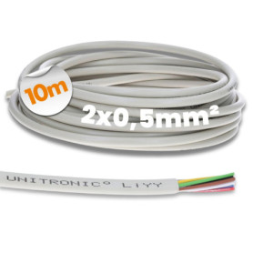 Câble de données Lapp 10 mètres LiYY 2 fils pour LED et signal