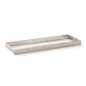 Moule à Pâtisserie Rectangulaire Perforé en Acier Inox - 10x29 cm
