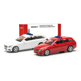 Miniature Mercedes-Benz Classe C Break à l'échelle 1:87 avec Barres d'avertissement