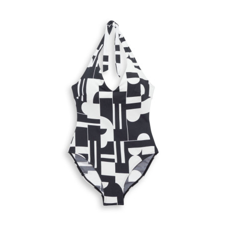 Maillot de Bain Une Pièce Femme ESPRIT Cube Beach Noir