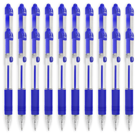 Lot de 50 Stylos à Bille Rétractables Zebra Z-Grip - Encre Bleue