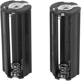 Happysnow Lot de 2 supports de piles AAA noirs