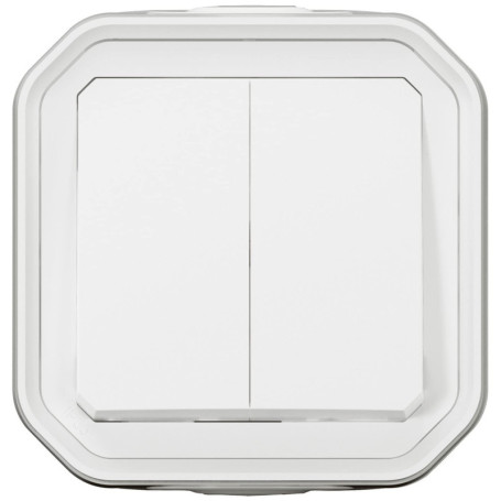 Interrupteur étanche Plexo Legrand 10A pour montage apparent - Double fonction