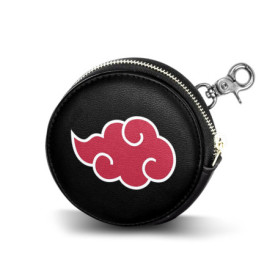 Porte-Monnaie Rond Naruto Clouds - Noir, Pratique et Stylé