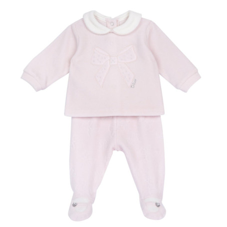 Ensemble de Nuit en Chenille avec Pantoufles pour Bébé Fille - Chicco