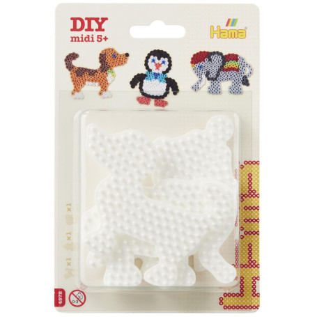 Blister de Perles Hama - Éléphant, Pingouin et Chien