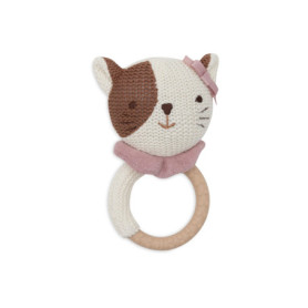 Anneau de Dentition en Silicone Jollein - Tête de Chat Jill - Doux et Sans BPA