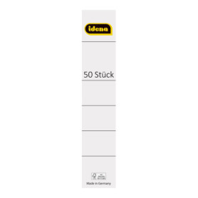 Étiquettes de Dos Blanches Idena - 50 Autocollantes pour Classeur 5 cm