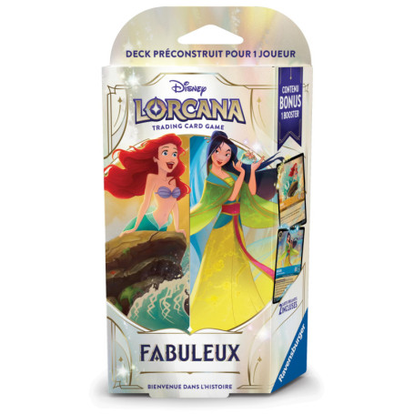 Deck Préconstruit Disney Lorcana - Ariel & Mulan - Jeu de Cartes Fabuleux