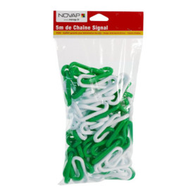 Chaîne de Signalisation Vert/Blanc 8mm x 5m - Novap