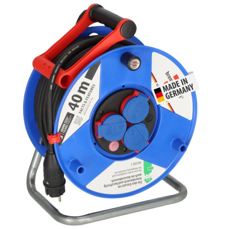 Rallonge électrique Brennenstuhl 40m avec enrouleur et 3 prises