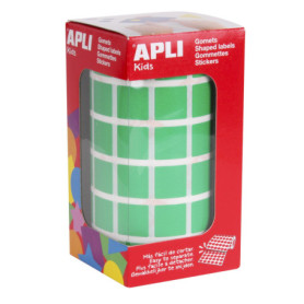 Rouleau de Gommettes Carrées Vertes - APLI Kids