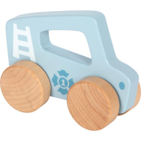Voiture à Pousser Bleue en Bois - Jouet d'Éveil 2 en 1