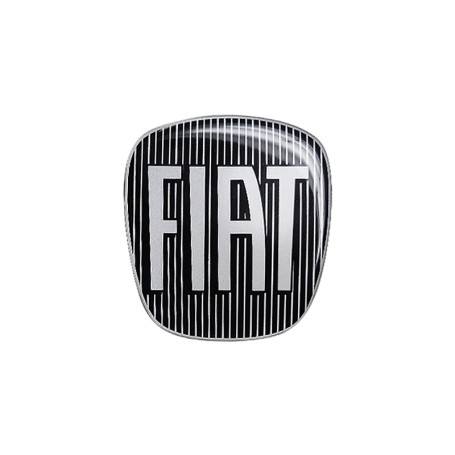 Autocollant 3D Logo Noir pour Fiat Doblò - Remplacement de Haute Qualité