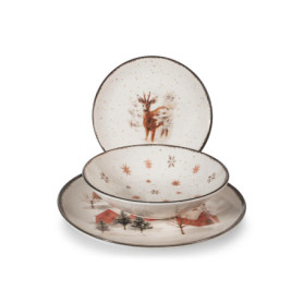 Service de Table Noël 18 Pièces Fairytale Charm en Grès