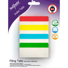 Intercalaires Repositionnables Extra Épais Snopake - 24 Onglets Colorés
