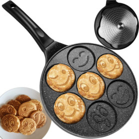 Ruhhy Lot de 7 Poêles à Pancake Antiadhésives pour Enfants