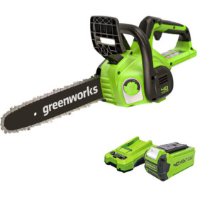 Tronçonneuse à Batterie Greenworks G40CS30IIK2 - 12 Pouces, 40V, 2.6kg
