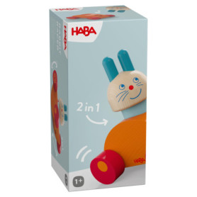 HABA Lapin-Express - Voiture Bascule Éducative pour Enfants