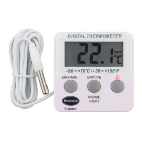 Thermomètre Numérique Brannan pour Réfrigérateur et Congélateur avec Alarme