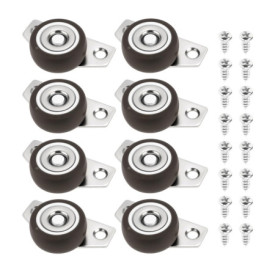 EMSea Roulettes Pivotantes en Caoutchouc pour Meubles - 8pcs de 1,25 Pouce
