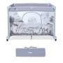 Parc pour Bébé Asalvo SQUARE Pliable 93x93 cm avec Base Rembourrée - Jungle Grise