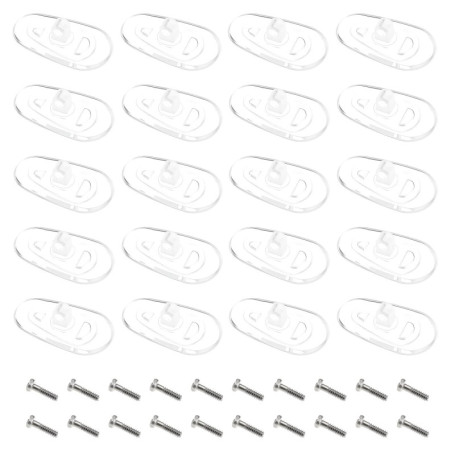 Lot de 10 Plaquettes de Nez en Silicone Transparent pour Lunettes - Confort et Sécurité