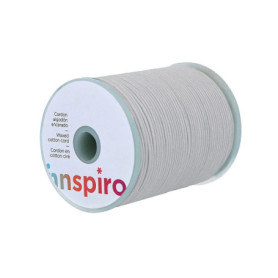 Cordon Coton Ciré Fin Blanc 3 mm - 50 mètres
