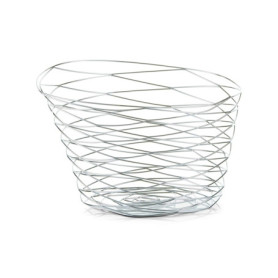Corbeille à Fruits Design Chromé Zeller 27 x 19 cm