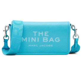 Sac à main Mini Marc Jacobs en cuir pleine fleur - Couleur Piscine