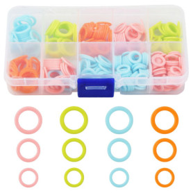 Nivofu - 265 Anneaux Marqueurs Colorés pour Tricot et Crochet avec Boîte de Rangement