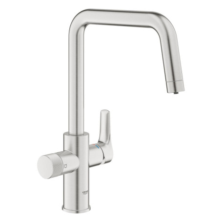 Robinet de Cuisine Filtrant GROHE Blue Pure Eurosmart 3 Voies SuperSteel