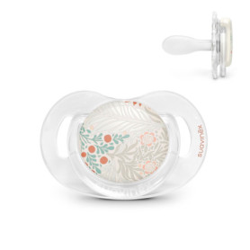 Sucette Suavinex pour Bébés 18 Mois - Tétine Symétrique en Silicone Poetry Beige